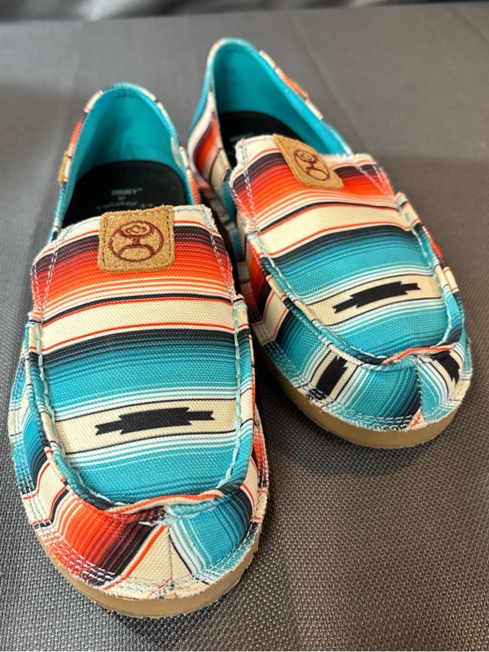 Twisted X Women's Hooey Slip-On shoes in the Sunset Serape pattern size 7. - Picture 3 of 5